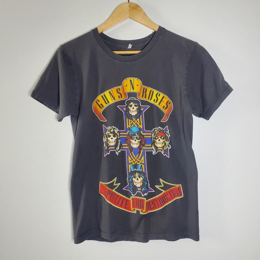 Vintage Guns N Roses Appetite for Destruction Grey Graphic Tee in Small slim fit